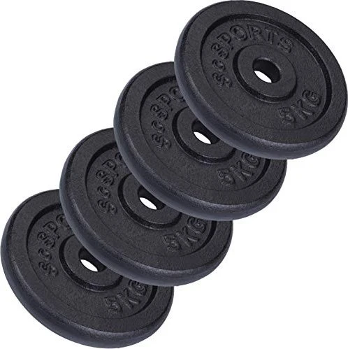 ScSports Gusseisen Hantelscheibe 4x 5kg