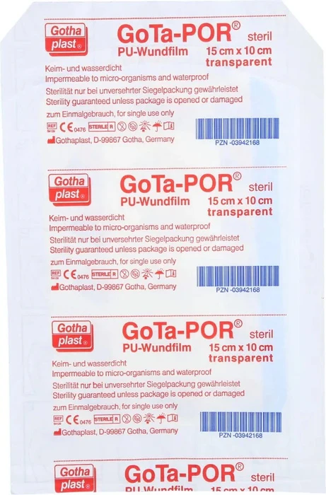 Gothaplast GoTa-POR PU-Wundfilm steril, 10 x 15cm, 1 Stück