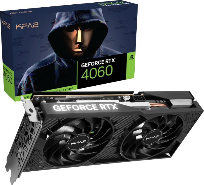 KFA2 GeForce RTX 4060 1-Click OC 2X, 8GB GDDR6, HDMI, 3x DP