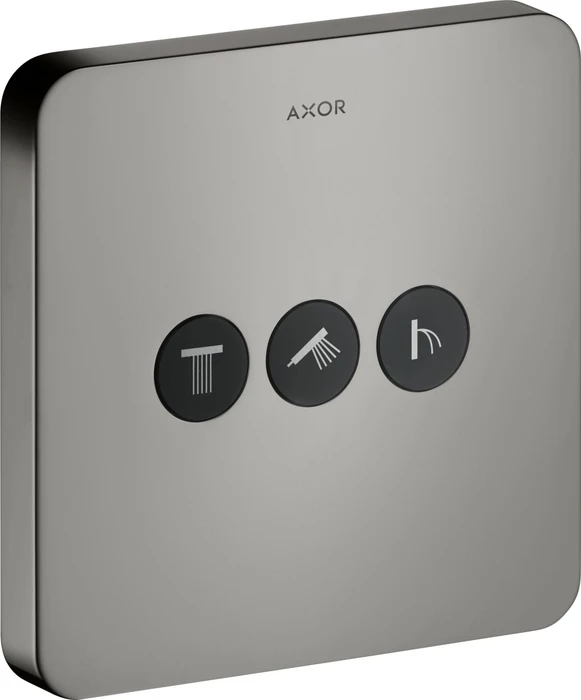 Hansgrohe Axor ShowerSelect softcube Kontrollfeld mit 3 Ventilen polished black chrome