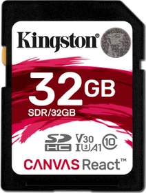 Kingston Canvas React R100/W70 32GB, UHS-I U3, Class 10