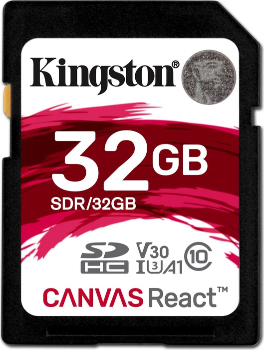 Kingston Canvas React R100/W70 32GB, UHS-I U3, Class 10