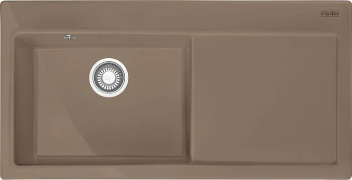 Franke Mythos MTK 611-100 Einbau Becken links mit Ablauffernbedienung cashmere