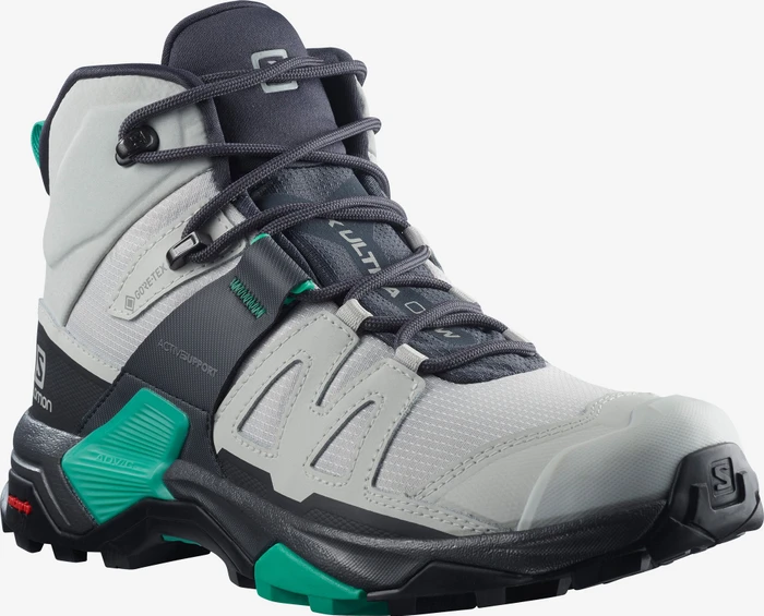 Salomon X Ultra 4 Mid GTX lunar rock/ebony/mint leaf (Damen)