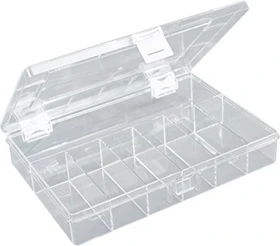 Hünersdorff PS-Compact Sortimentskasten mit 8 Fächern transparent