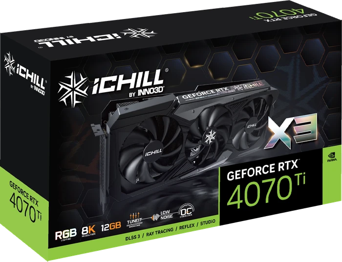 INNO3D GeForce RTX 4070 Ti iCHILL X3, 12GB GDDR6X, HDMI, 3x DP