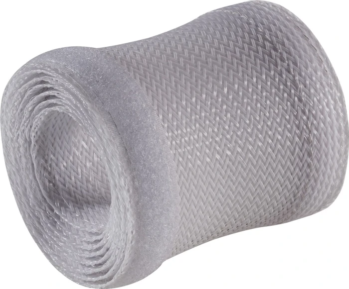 InLine Kabelschlauch Gewebeschlauch mit Klettverschluss, 25mm, 1m, weiß