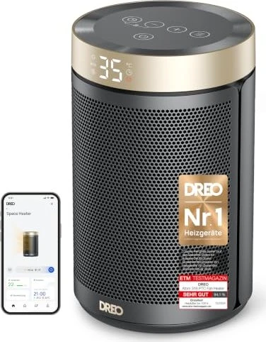 Dreo Atom 316 Smart Keramik-Heizlüfter gold