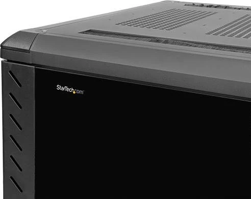 StarTech RK2536BKF Serverschrank 25HE, mit Rollen, Sicherheitsglastür, schwarz, 1000mm tief