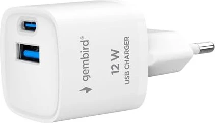 Gembird Universelles USB-Ladegerät mit 2 Anschlüssen 2.1A weiß