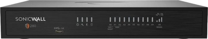 Dell SonicWALL TZ280 Desktop Firewall, 8x RJ-45, 2x SFP, Secure Upgrade Plus Advanced Edition ( 3 Jahre, inkl. 1 Jahr CSE)