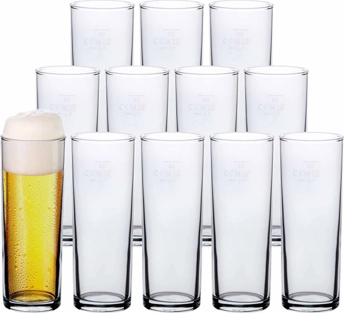 Van Well Kölschglas Bierglas 200ml, 12 Stück