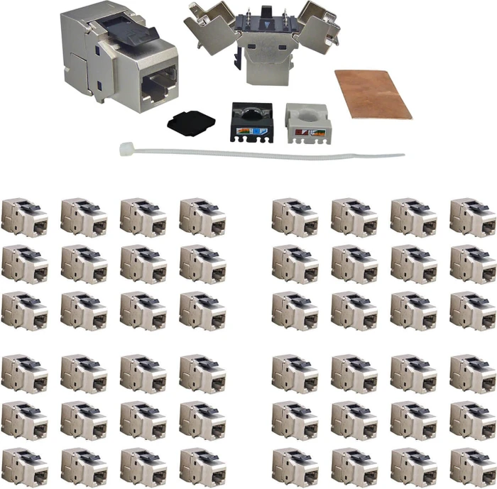 EFB Elektronik RJ-45 Keystone Module, RJ-45 Buchse via Verlegekabel Cat6a, STP