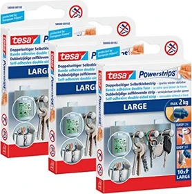 tesa Powerstrips Klebestreifen large weiß, 20mm/50mm, 30 Stück