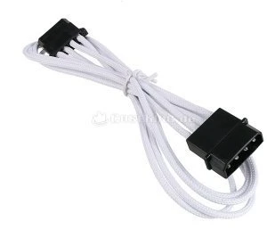 BitFenix Alchemy 4-Pin Molex Verlängerung 45cm, sleeved weiß/schwarz