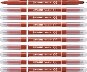 STABILO Trio 2 in 1 rot, 10er-Pack