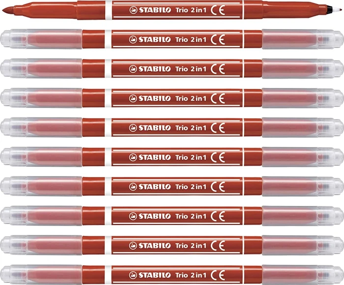 STABILO Trio 2 in 1 rot, 10er-Pack