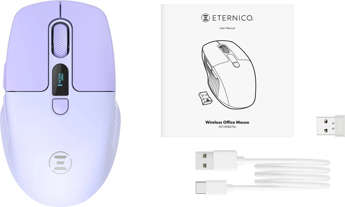 Eternico MSB270 Wireless Office Mouse violett, USB/Bluetooth