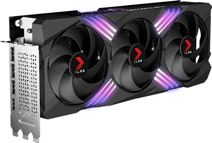 PNY GeForce RTX 4070 Ti SUPER XLR8 Gaming Verto Epic-X RGB Overclocked Triple Fan, 16GB GDDR6X, HDMI, 3x DP
