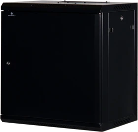 Rockstable 19" Wandschrank 12HE, Stahltür, IP2X, schwarz, 440mm tief