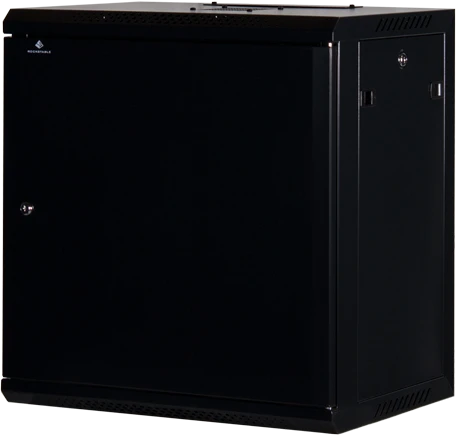 Rockstable 19" Wandschrank 12HE, Stahltür, IP2X, schwarz, 440mm tief