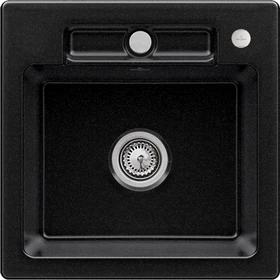 Villeroy & Boch Siluet 50 S Einbau Becken mittig mit Ablauffernbedienung chromite