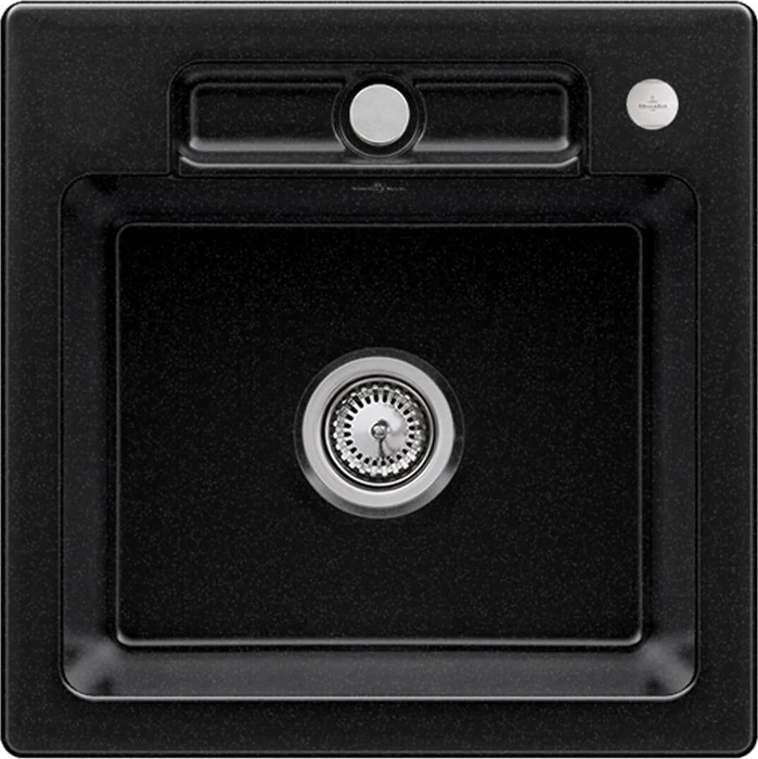 Villeroy & Boch Siluet 50 S Einbau Becken mittig mit Ablauffernbedienung chromite