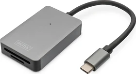 Digitus USB-C Card Reader, Dual-Slot-Cardreader, USB-C 3.0 [Stecker] (DA-70333)