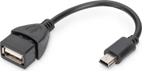 Digitus USB 2.0 Kabel Mini-B/A-Buchse, 0.2m (AK-300310-002-S)