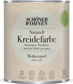 Schöner Wohnen Naturell Kreidefarbe innen wolkenspiel kühles grau, 1l
