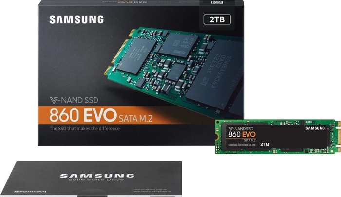Samsung SSD 860 EVO 2TB, M.2 2280 / B-M-Key / SATA 6Gb/s