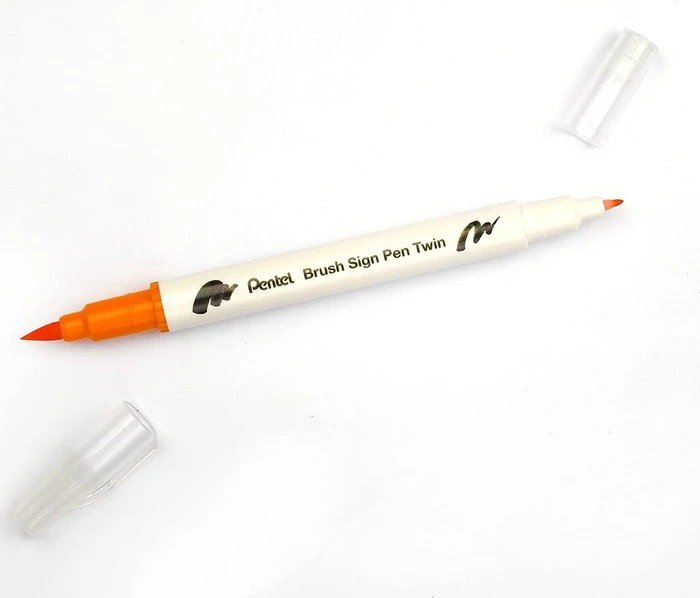 Pentel Brush Sign Pen Twin SESW30C sortiert, 6er-Set