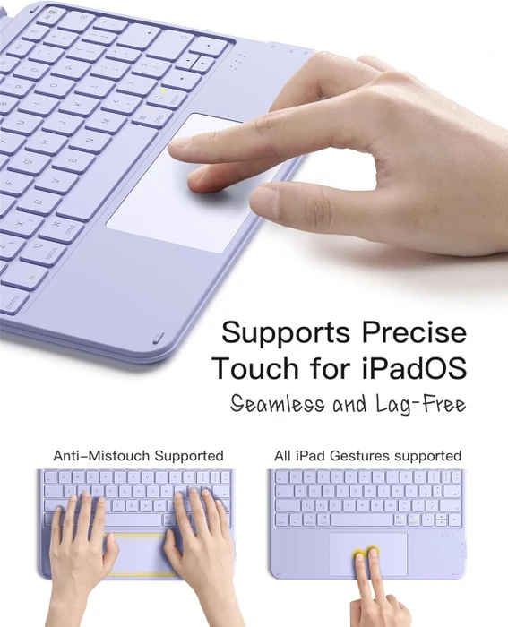 Inateck Ultraleicht Tastatur für iPad Air 6/iPad Air 5/iPad Pro 11", violett, UK