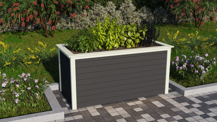 Karibu Hochbeet 2 166x83cm terragrau