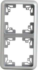 uniTEC MONTREAL Serie 503 Abdeckrahmen 2-fach, silber