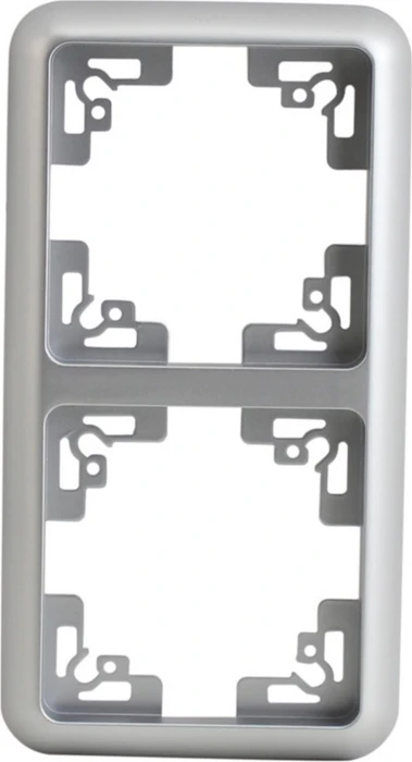 uniTEC MONTREAL Serie 503 Abdeckrahmen 2-fach, silber