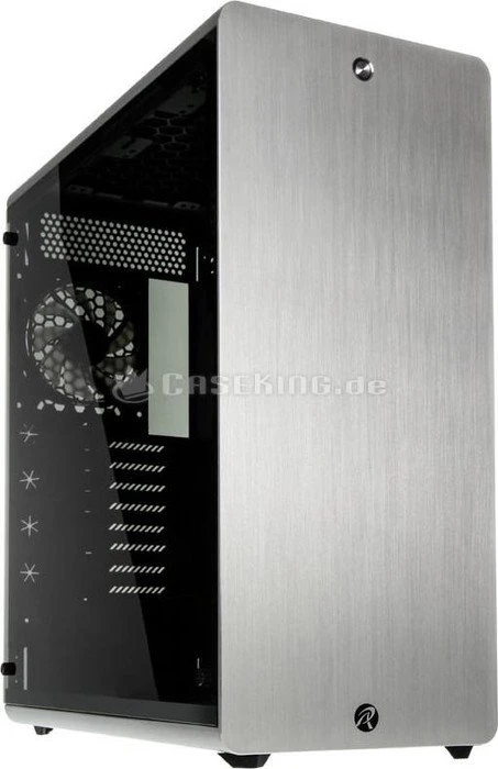Raijintek Asterion Classic, silber, Glasfenster