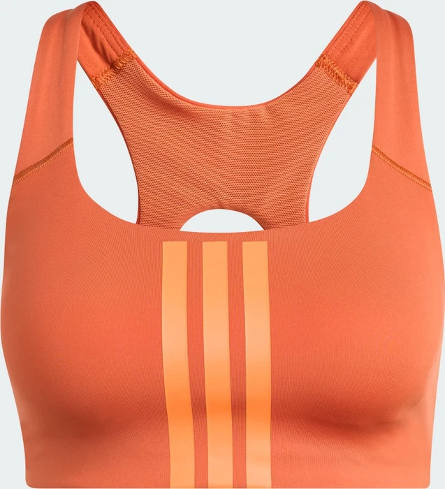 adidas Optime Workout 3-Streifen Medium-Support Sport-BH fox orange (Damen)
