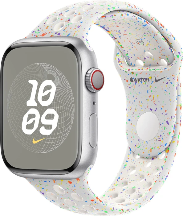 Apple Nike Sportarmband M/L für Apple Watch 45mm Pure Platinum