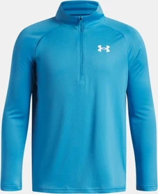 Under Armour Tech 2.0 Zip Funktionsshirt langarm ether blue/white (Junior)