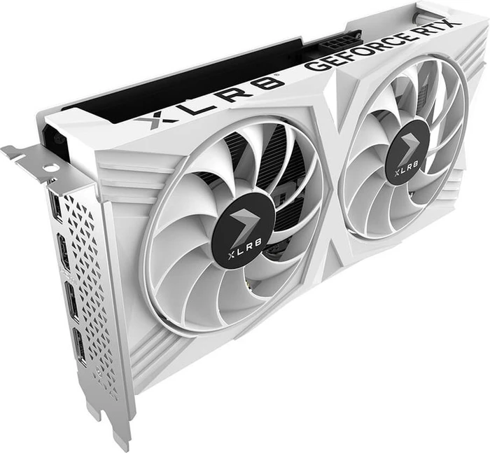 PNY GeForce RTX 4060 XLR8 Gaming Verto Overclocked White Edition, 8GB GDDR6, HDMI, 3x DP