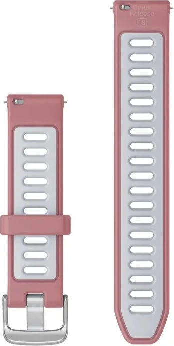 Garmin Schnellwechsel Ersatzarmband 110-175mm Silikon für Garmin Forerunner 265S pink/whitestone