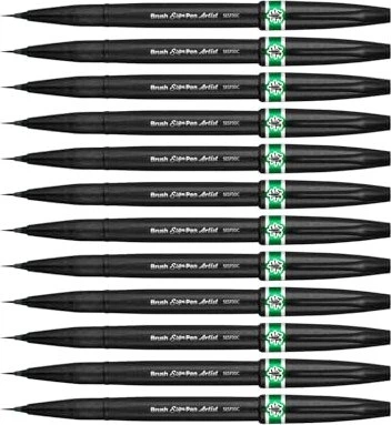 Pentel Brush Sign Pen Artist SESF30C grün, 12er-Pack