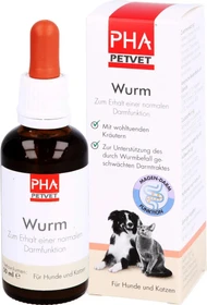 PHA PetVet Wurm Tropfen für Hunde & Katzen, 50ml