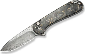Civivi Elementum II Button Lock Taschenmesser carbon fiber/damascus