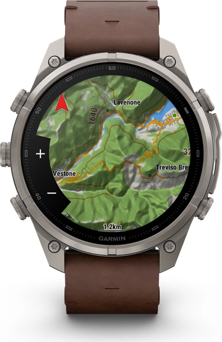 Garmin Fenix 9 Pro inReach 47mm titanium/walnut leather