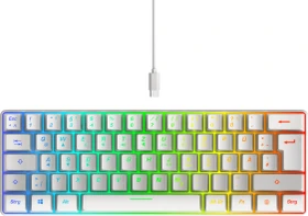 ISY IGK-3600-BK Mini Gaming Tastatur, weiß, LEDs RGB, USB, DE (505572)
