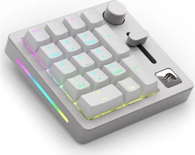 Glorious GMMK Wireless Numpad, schwarz/grau/weiß, Glorious Fox Linear, hot-swap, USB-A/Bluetooth