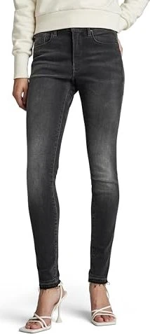 G-Star 3301 Skinny Jeans worn in black moon (Damen)