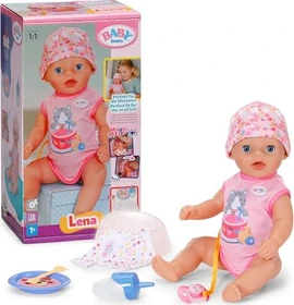 Zapf creation BABY born Puppe - Lena pink mit rosa Outfit und Zubehör 36cm
